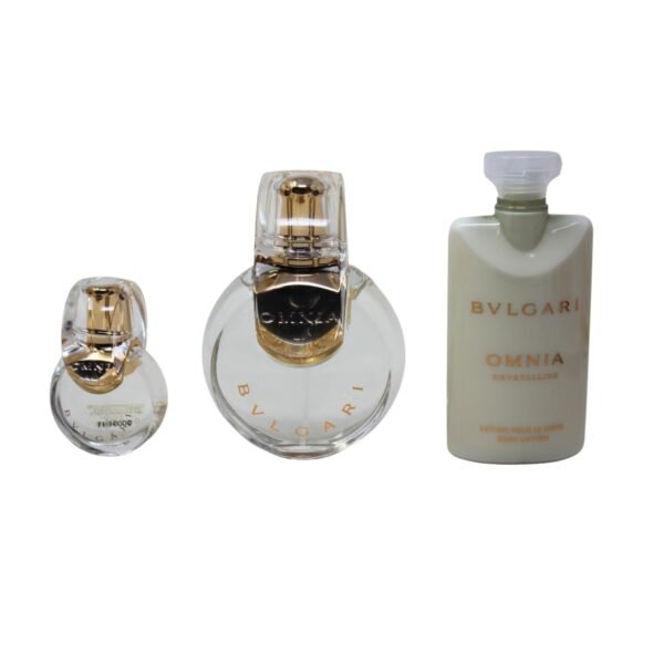 BVLGARI Omnia Crystalline 3-Piece Set for Women, (3.4 Oz Eau De Toilette Spray + 0.5 Oz Eau De Toilette Spray + 2.5 Oz Body Lotion) - Image 2