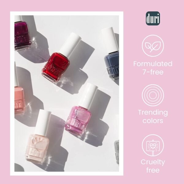duri Nail Polish, 752 Aha Moment, Pearl White Shimmer, Semi Sheer, Fashion Classic, Wedding Design, Full Coverage, Fast Drying, Long Lasting, Easy to Apply, 0.45 Fl Oz - Image 10