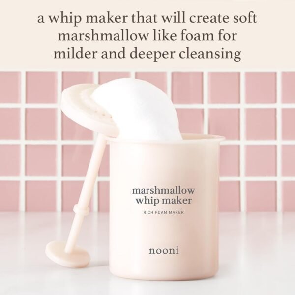 NOONI 2-in-2 Much Needed Facial Cleansing Single - Marshmallow Whip Maker | Gentle Deep Cleanser For Skincare, Rich Foam Maker For Face Wash, Gift, Remove Impurities, for All Skin Types - Image 3