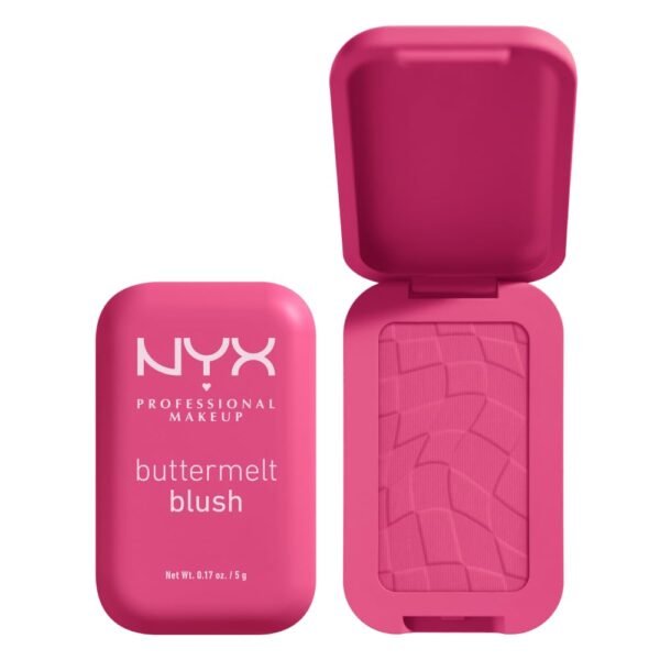 NYX PROFESSIONAL MAKEUP Buttermelt Powder Blush, Fade and Transfer-Resistant Blush, Up to 12HR Make Up Wear, Vegan Formula - Butta With Time - Image 2