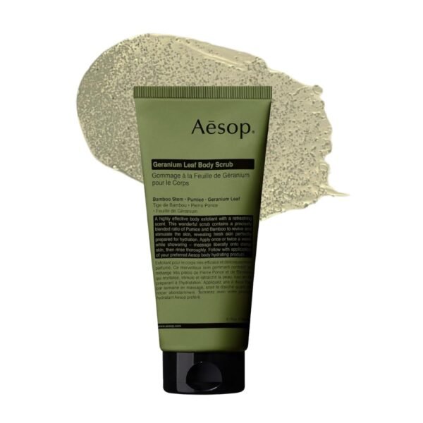 Aesop Geranium Leaf Exfoliating Body Scrub | Smooth, Soft, Hydrated Skin | 6.2 oz / 180mL - Image 2