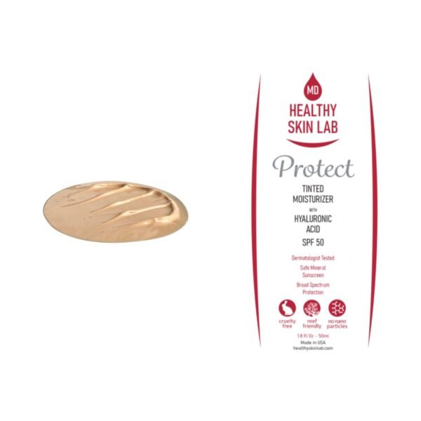 Protect Tinted Moisturizer & Mineral Sunscreen SPF 50, Hyaluronic Acid, Zinc Oxide, Titanium Dioxide for Deep Hydration, Dermatologist-Tested, Suitable for All Skin Types, 50ml - Image 10