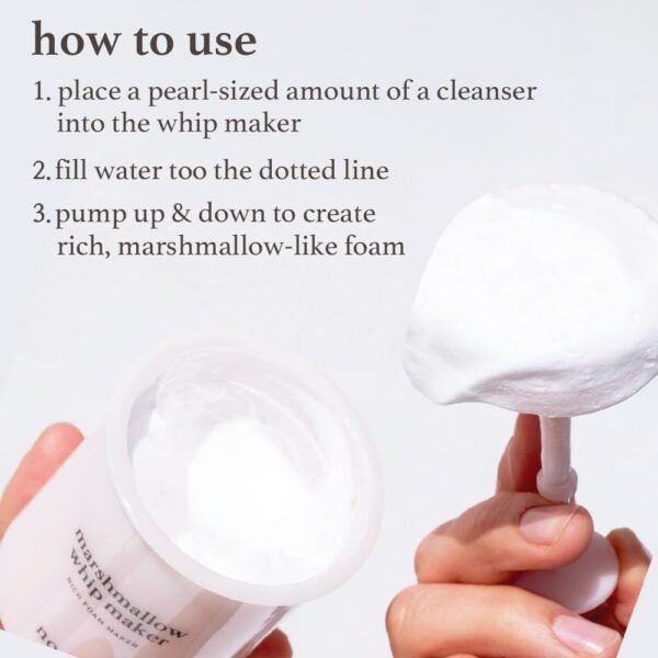 NOONI 2-in-2 Much Needed Facial Cleansing Single - Marshmallow Whip Maker | Gentle Deep Cleanser For Skincare, Rich Foam Maker For Face Wash, Gift, Remove Impurities, for All Skin Types - Image 5