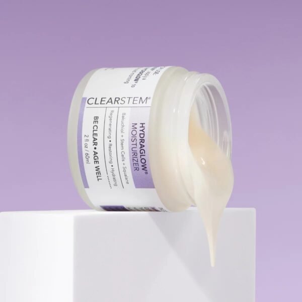 CLEARSTEM - HYDRAGLOW Stem Cell Moisturizer - Bakuchiol + Squalene - Youthful Skin Face Moisturizer - All Skin Types - Facial Skin Care Products - Vegan, Gluten Free, Cruelty Free - 2 fl oz / 60ml - Image 9