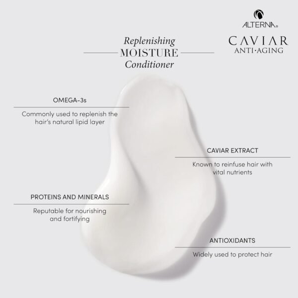 Alterna Haircare CAVIAR Anti-Aging Replenishing Moisture Shampoo and Conditioner Standard Set, 8.5oz each | Protects, Restores and Hydrates | Sulfate Free - Image 6