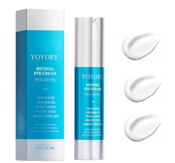 Retinol Under Eye Cream - Eye Cream for Eye Bags, Dark Circles, and Fade Wrinkles, Fine Lines Skin Care Treatment for Women and Men, 20ML(White) - Image 2