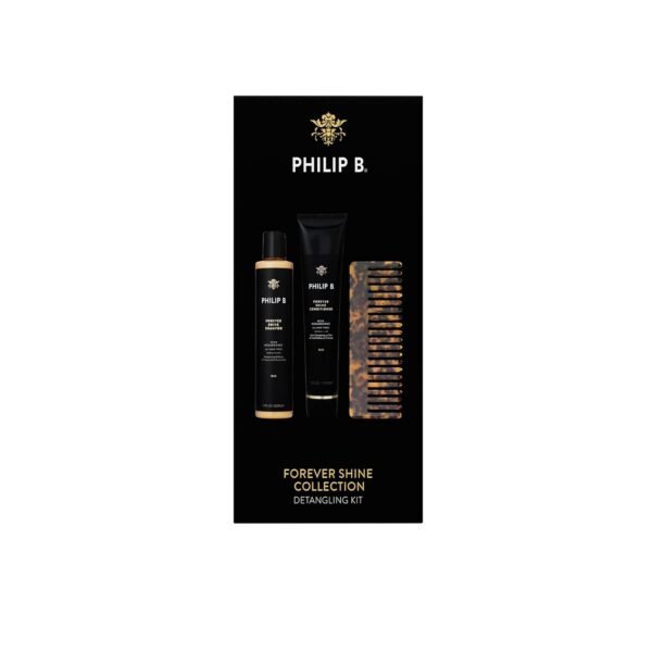 PHILIP B. Forever Shine Collection Kit - Limited Edition Set With Shampoo, Conditioner, Notes of Pure Oud & Detangling Comb - Image 6