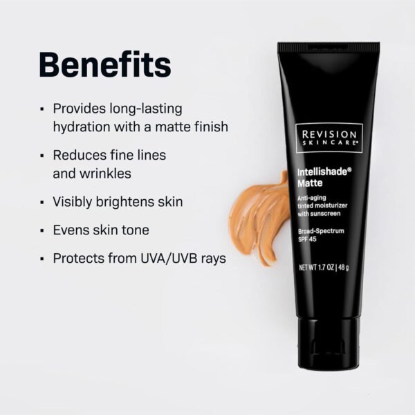 Revision Skincare Intellishade® Matte, Anti Aging Tinted Daily Moisturizer with SPF, Anti Wrinkle with Peptides and Vitamin C, 1.7 oz - Image 3