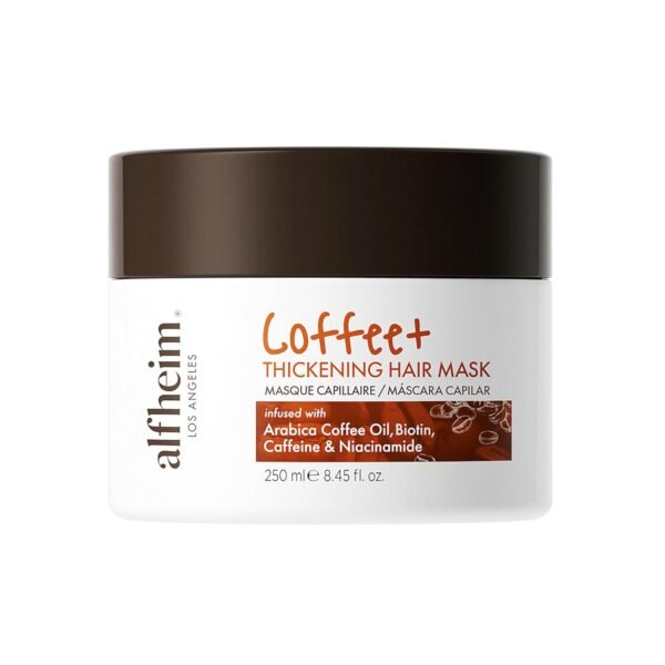 Coffee+ Thickening Hair Mask | Biotin & Caffeine for Fine & Thinning Hair | Deep Conditioning & Strengthening Treatment | Moisturizes, Repairs & Adds Volume | Sulfate-Free & Color-Safe 8.45 oz - Image 2
