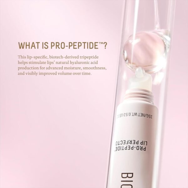 Biossance Pro-Peptide Lip Perfector – Triple-Treat Vegan Lip Balm – Deeply Hydrating with Pro-Peptides & Hyaluronic Acid – Enhances Natural Lip Color – Silky, Glossy Finish - Image 7