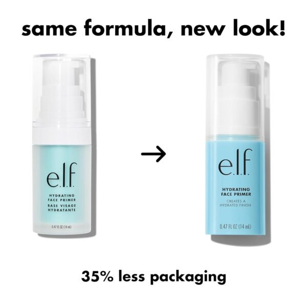 e.l.f. Hydrating Face Primer, Makeup Primer For Flawless, Smooth Skin & Long-Lasting Makeup, Fills In Pores & Fine Lines, Vegan & Cruelty-free, Small - Image 8