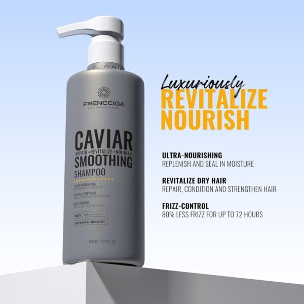 Caviar Anti-Aging Replenishing Moisture Shampoo - Hydrating Dry, Damaged Hair Restores Moisture, Adds Shine Protects from Color Fade & Future damage 16.9 oz - Image 3