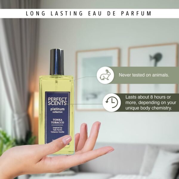 Perfect Scents Fragrances | Inspired by Tom Ford’s Tobacco Vanille | Platinum Collection | Tonka Tobacco | Unisex Eau de Parfum | Paraben & Phthalate Free | Never Tested on Animals | 3.4 Fl Oz - Image 7