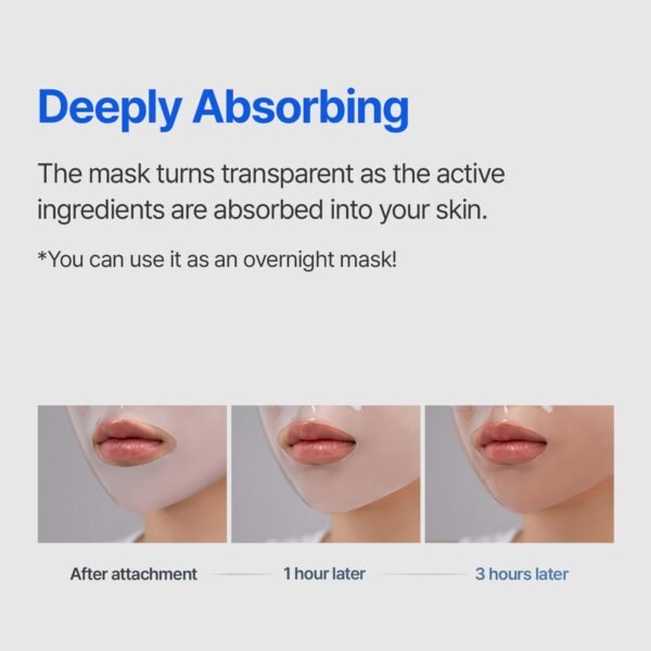 Bluelayer Water Dome Mask - Korean Overnight Collagen Face Mask for Glass Skin, Moisturizing and Firming with Hyaluronic Acid & Blue Agave - Pore Minimizing with Hydrogel Masks for Radiant Glow - 4EA - Image 7