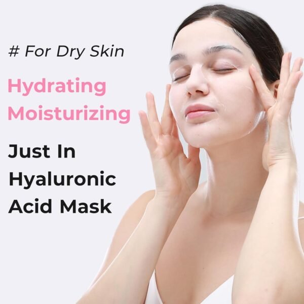 +WIS+ Hyaluronic Acid Face Mask 24 EA with Hyaluronic Acid Serum and Vitamin B5, Hydrating Facial Mask for Dry Skin, Anti-Aging Mask to Plump and Repair Dehydrated Skin, Safe on Sensitive Skin - Image 4