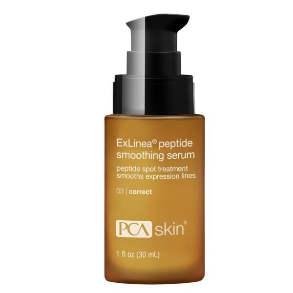 PCA SKIN ExLinea Peptide Smoothing Face Serum, Spot Treatment Serum for Fine Lines and Wrinkles, Firms and Strengthens Aging Skin, Formulated with Squalene and Hyaluronic Acid, 1.0 oz Pump - Image 2
