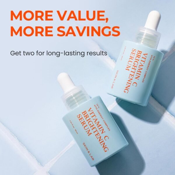 [SKIN&LAB] Vitamin C Serum for Face with Hyaluronic Acid and Niacinamide | Even Skin Tone Serum (1.01 fl oz) - Image 7