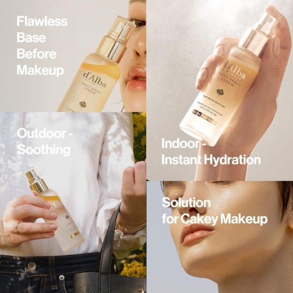 d'alba Piedmont Italian White Truffle First Spray Serum, Vegan Skin Care, Light-weight Face Moisturizer, Glow Serum for Radiant Skin, Non Comedogenic, All In One Mist, Korean Skin Care (3.38 fl oz.) - Image 5