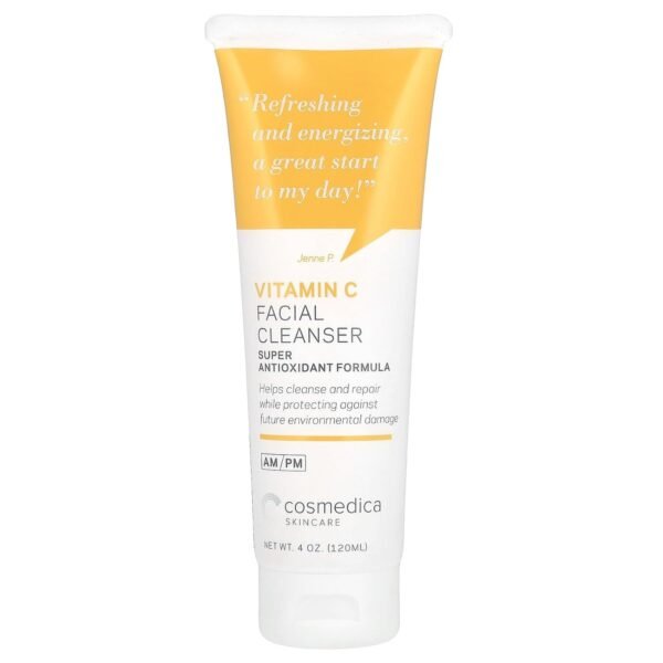 Cosmedica Skincare Vitamin C Facial Cleanser - 4 oz, Vitamin C for Anti-Aging – Gentle Face Cleanser Refreshes and Restores Skin’s Natural Vibrance and Clarity - Image 2