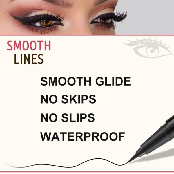LAVONE Eyebrow Pencil Makeup Kit, with Waterproof 2-IN-1 Microblading Eyebrow Pen, Eyebrow Pomade, Eyeliner and Dual-ended Eyebrow Brush, Brow Pencil Kit for Natural Eyebrows - Dark Brown - Image 7