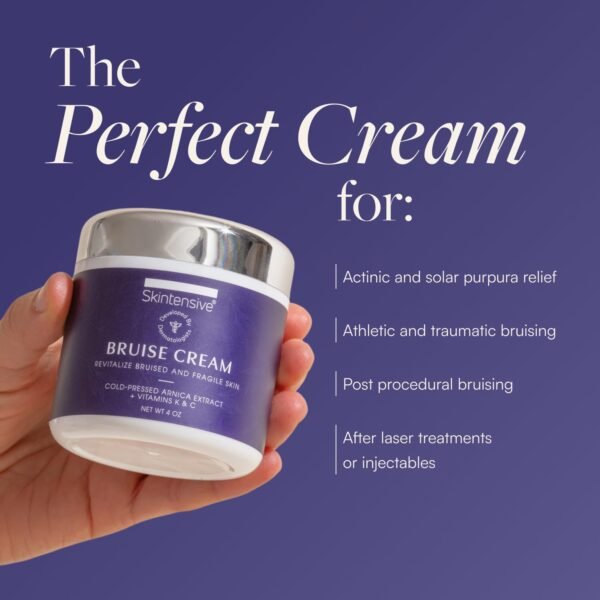 SKINTENSIVE Arnica Bruise Cream for Thin Skin - Moisturizing, Vitamin K C and E, Skin Renewal, 4 Oz - Image 8
