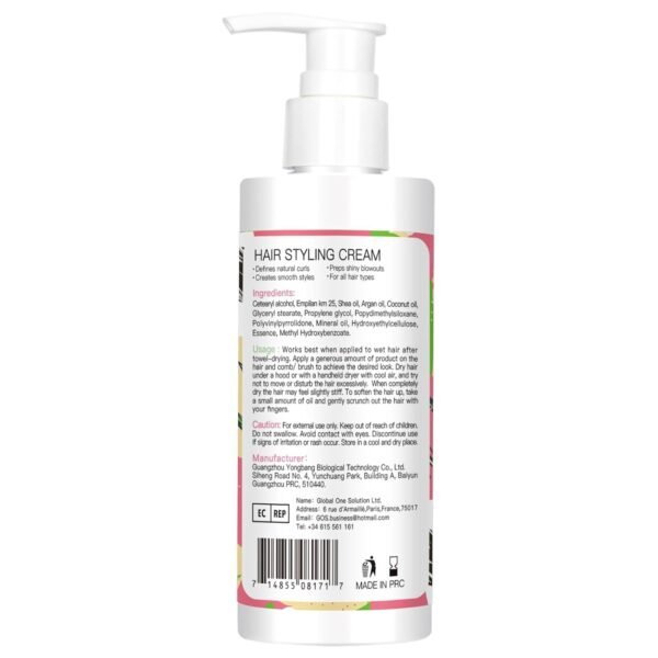 3-In-1 Styling Cream for Flyaways - Anti-Frizz Cream to Define All Hair Types & Textures - Add Shine and Smoothness with Brush - Image 10