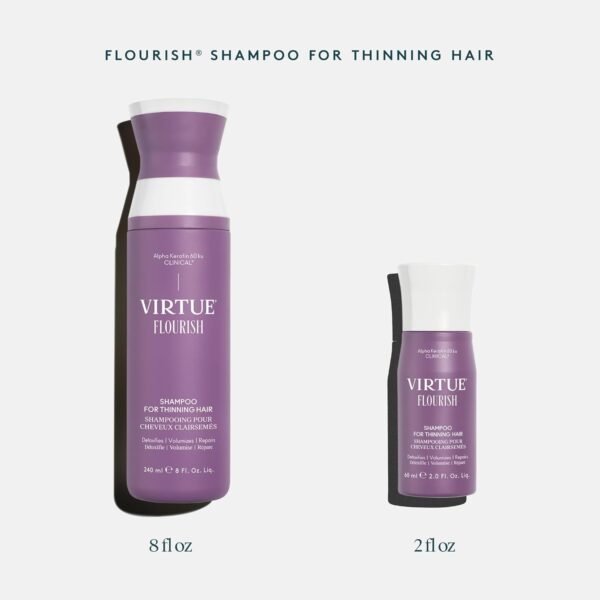 VIRTUE Flourish Sulfate Free Shampoo for Thinning Hair, Volumizing Hair Growth Product, Detoxifies and Repairs, Color Safe - Image 6