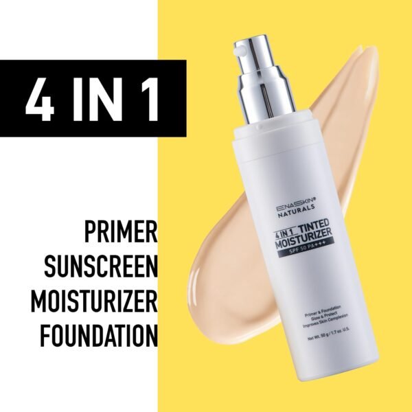 Tinted Moisturizer with SPF 50：Enaskin Naturals Face Tinted Sunscreen with Light Sheer Coverage, UVA/UVB Protection with Broad Spectrum PA+++ - 1.7 oz - Image 4