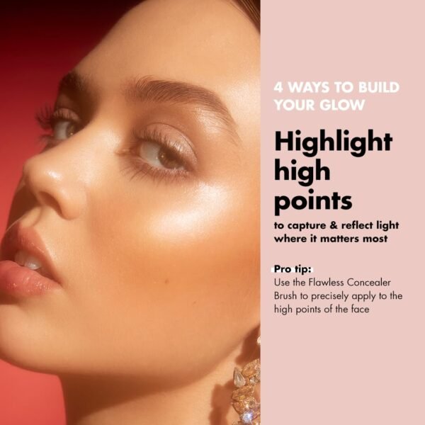 e.l.f. Halo Glow Liquid Filter, Complexion Booster For A Glowing, Soft-Focus Look, Infused With Hyaluronic Acid, Vegan & Cruelty-Free, 5 Medium/Tan - Image 5