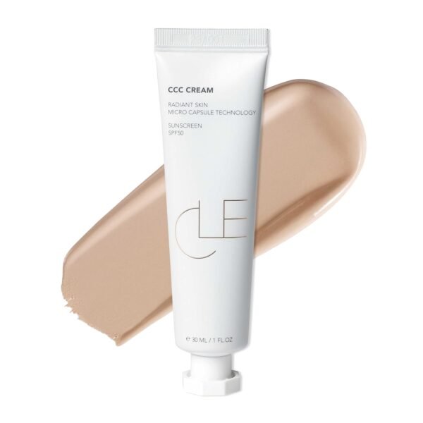 CLE Cosmetics CCC Cream (Neutral Medium Light 201 / SPF 50) - Color Correcting CC Cream with Sunscreen - Lightweight, Hydrating, Light to Medium Coverage Foundation - BB & CC Hybrid - 1 fl oz - Image 2