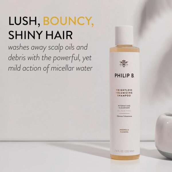 PHILIP B Weightless Volumizing Shampoo, 7.4 fl. oz. (220 ml) - Removes Oil and Product Build-Up, Adds Extra Body, Bounce and Shine - Image 3