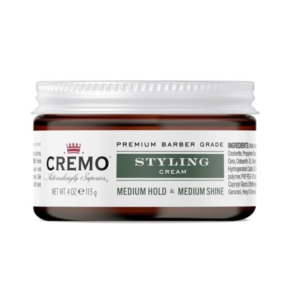 Cremo Hair Styling Cream, Barber Grade, Medium Hold, Medium Shine Hair Products, 4 Oz - Image 9