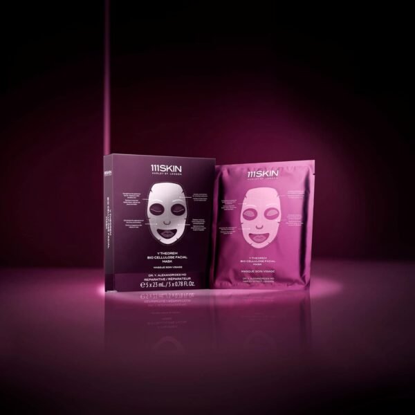111SKIN Y Theorem Bio Cellulose Facial Mask | Repair, Rest & Rejuvenate Skin | Set of 5 (0.78 oz each) - Image 5