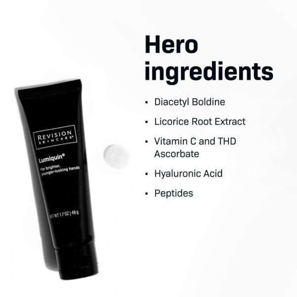 Revision Skincare Lumiquin® Hand Cream, Anti Aging Hand Moisturizer, Supports Moisture Barrier, Skin Brightening, 1.7 oz - Image 6