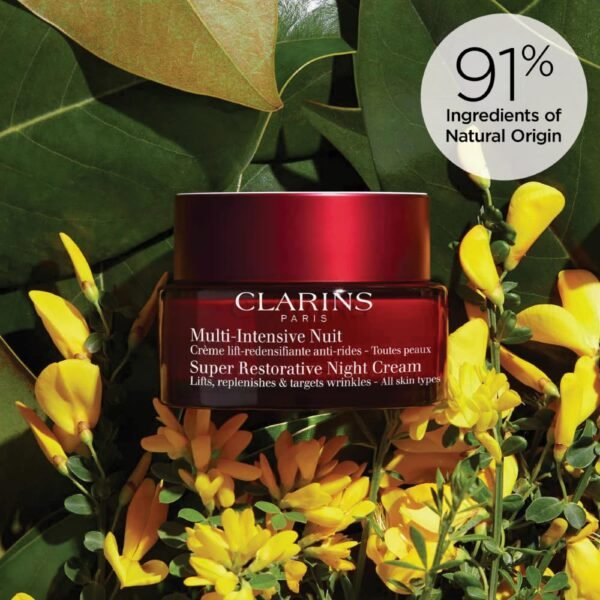 Clarins Super Restorative Night Cream | Anti-Aging Moisturizer For Mature Skin Weakened By Hormonal Changes | Illuminates & Densifies Skin | Lifts & Tones | Targets Spots & Wrinkles | 1.7 Ounces - Image 7