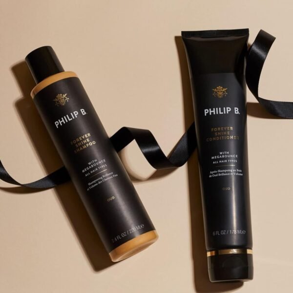 PHILIP B. Forever Shine Hair Conditioner With Notes of Pure Oud, 32 oz. (947 ml) - With Megabounce, Add Volume & Shine for Days, For All Hair Types - Image 8
