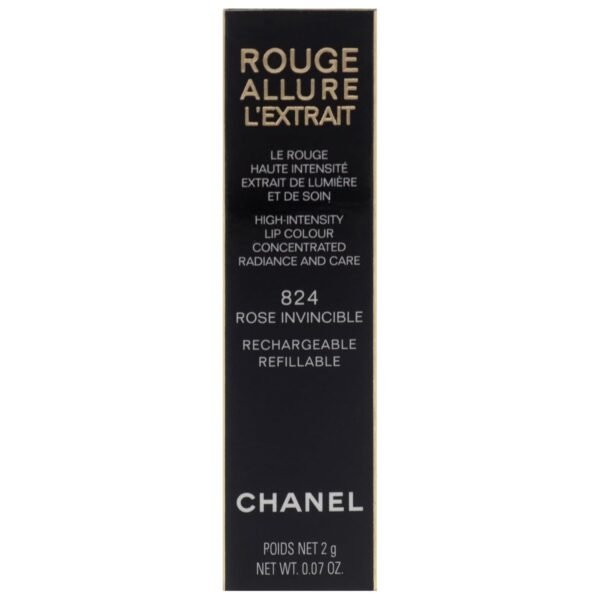 Chanel Rouge Allure Lextrait Lipstick - 824 Rose Invincible for Women - 0.07 oz Lipstick (Refillable) - Image 6