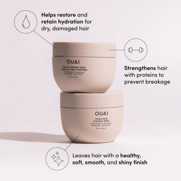 OUAI Travel Kit - Includes Travel Size Leave In Conditioner, Detox Shampoo, Fine to Medium Hair Mask, Scalp & Body Scrub - Travel Size Stocking Stuffers for Women (4 Count) - Image 7