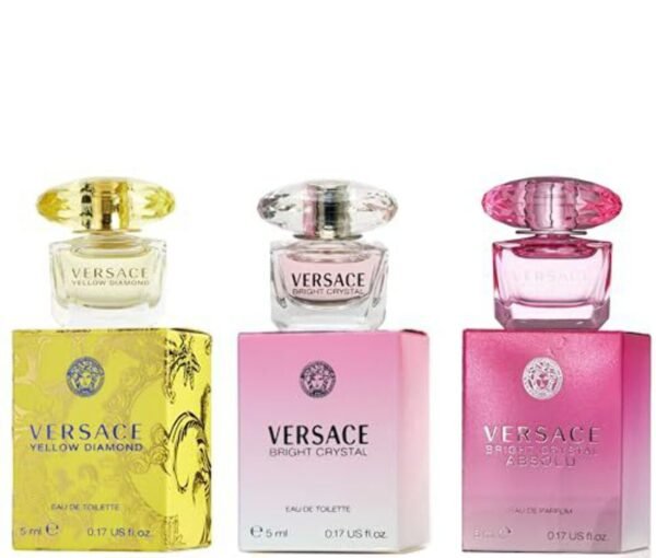 Versace Perfume Gift Set for Women – Mini Variety Gift Set Trio Collection – Absolu, Bright Crystal, Yellow Diamond - Image 8
