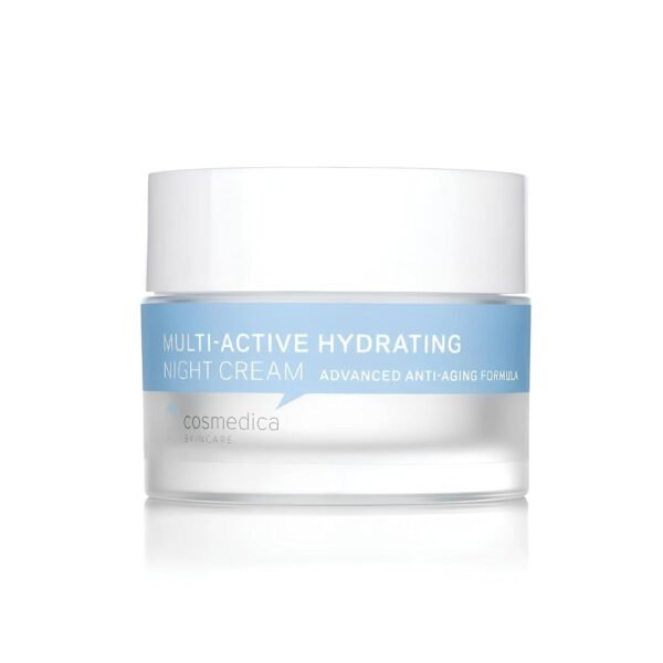 Cosmedica Skincare Multi-Active Hydrating Night Cream - Revitalizing Overnight Moisturizer & Anti-Aging Cream for Face and Neck with Hyaluronic Acid, Organic Shea, Glycolic Acid and Vitamin E 2 oz - Image 2