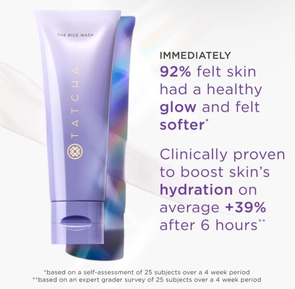 TATCHA The Rice Wash | Soft Cream Facial Cleanser Washes Away Buildup Without Stripping Skin For A Luminous Complexion 4 oz - Image 7