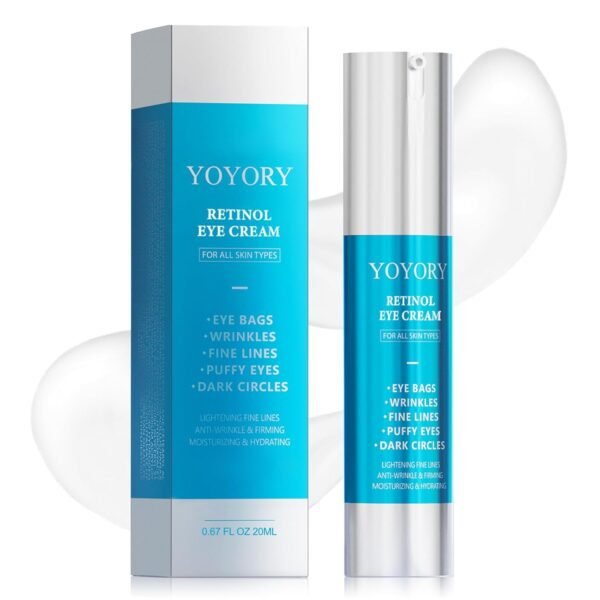 Retinol Under Eye Cream - Eye Cream for Eye Bags, Dark Circles, and Fade Wrinkles, Fine Lines Skin Care Treatment for Women and Men, 20ML blue - Image 2