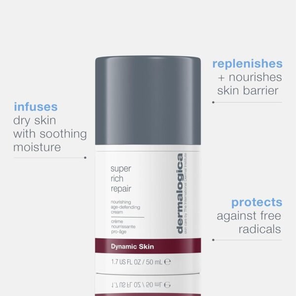 Dermalogica Super Rich Repair Anti-Aging Super-Concentrated Face Moisturizer - Help Replenish Skin's Natural Moisture Levels - Image 3