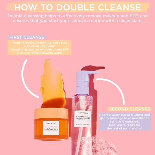 Glow Recipe Blueberry Bounce Exfoliating Face Wash, Travel Size - Foaming Facial Cleanser, Makeup Remover & Clarifying Mask - Hydrating Hyaluronic Acid & Gentle AHA for Sensitive Skin - Vegan, 30ml - Image 9