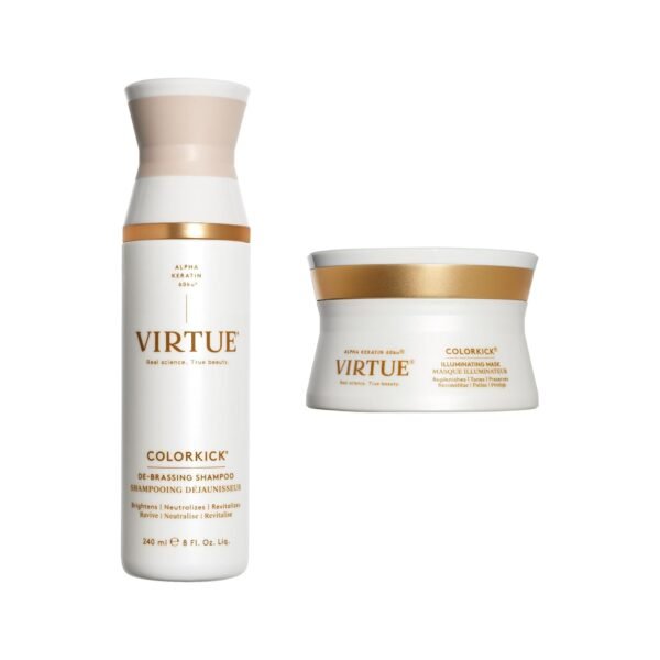 VIRTUE ColorKick Extended Vibrancy Bundle with Shampoo and Hair Mask, De-Brassing Natural Color Toner, Brightens and Revitalizes All Color-Treated Hair - Image 2
