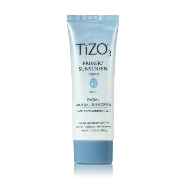 TiZO3 Facial Mineral Sunscreen and Primer, Tinted Broad Spectrum SPF 40 with Antioxidants, Sheer matte finish, Fragrance-Free, Oil-Free, Dermatologist-recommended, PA+++ 1.75 oz - Image 2
