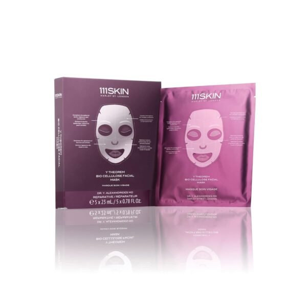 111SKIN Y Theorem Bio Cellulose Facial Mask | Repair, Rest & Rejuvenate Skin | Set of 5 (0.78 oz each) - Image 2