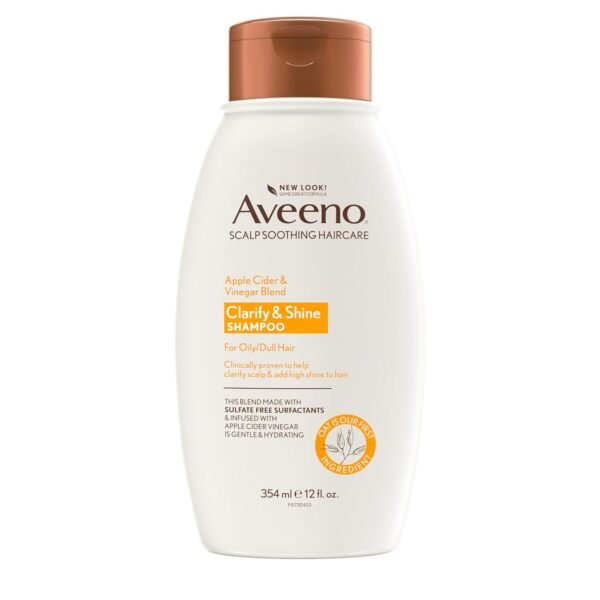Aveeno Apple Cider Vinegar Clarifying Shampoo, Shine Enhancing, 12 fl oz - Image 2