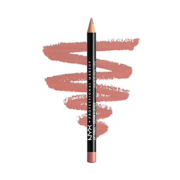 NYX PROFESSIONAL MAKEUP Slim Lip Pencil, Long-Lasting Creamy Lip Liner - Nude Pink - Image 2