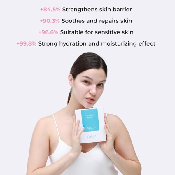+WIS+ Hyaluronic Acid Face Mask 24 EA with Hyaluronic Acid Serum and Vitamin B5, Hydrating Facial Mask for Dry Skin, Anti-Aging Mask to Plump and Repair Dehydrated Skin, Safe on Sensitive Skin - Image 8